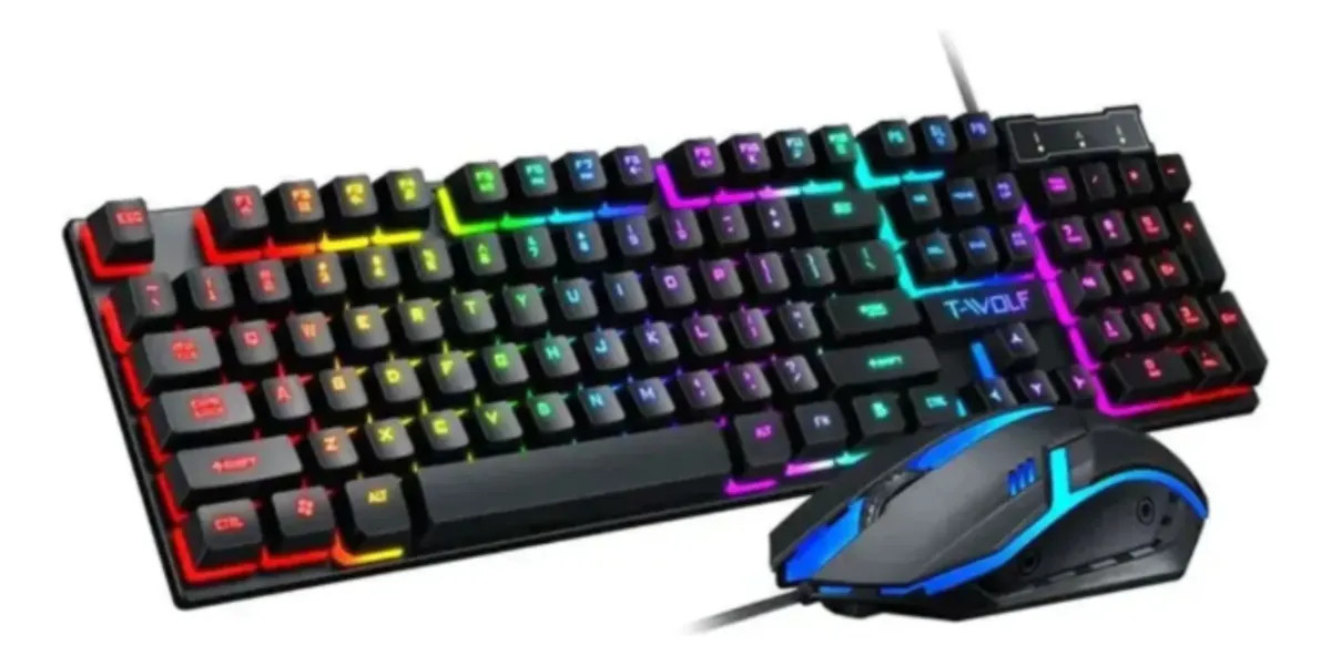 Kit Teclado e Mouse RGB Lite